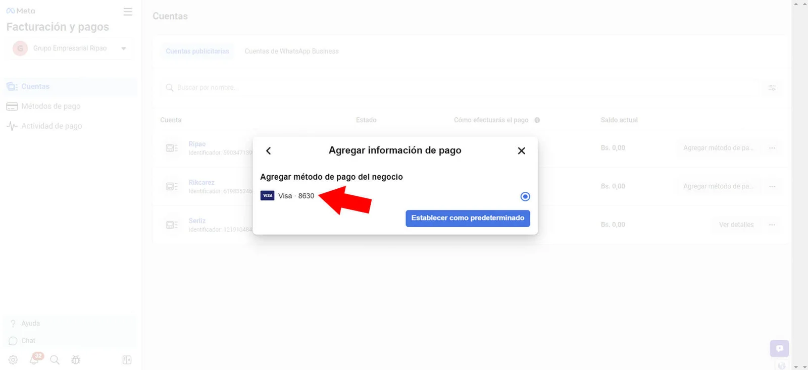 Cómo pagar Facebook Ads en Bolivia